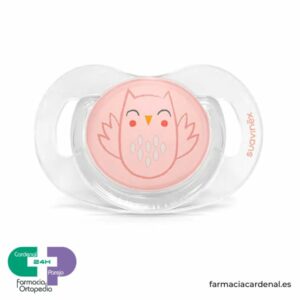 Chupete Premium Suavinex 6-18 meses colección BONHOMÍA Búho Rosa